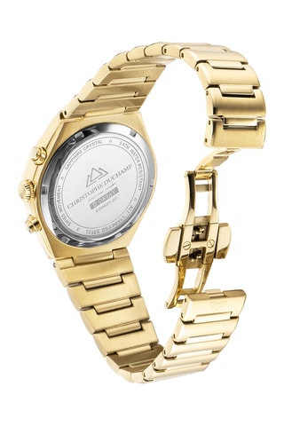 Orologio al quarzo in acciaio Swiss Made Ronda 5030.D - Dorato