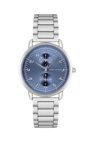 Orologio al quarzo in acciaio - Argentato e azzurro