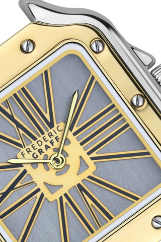 Orologio al quarzo in acciaio - Argentato e dorato