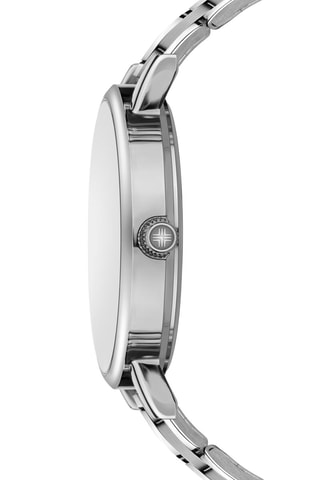 Orologio al quarzo in acciaio  - Argentato e nero