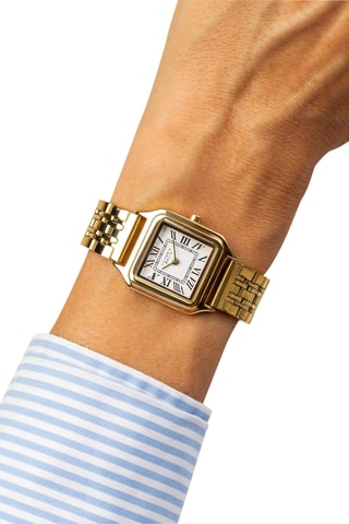 Orologio al quarzo in acciaio - Dorato e argentato