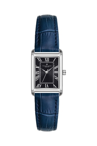 Orologio al quarzo in pelle - Blu scuro e argentato - Frederic Graff