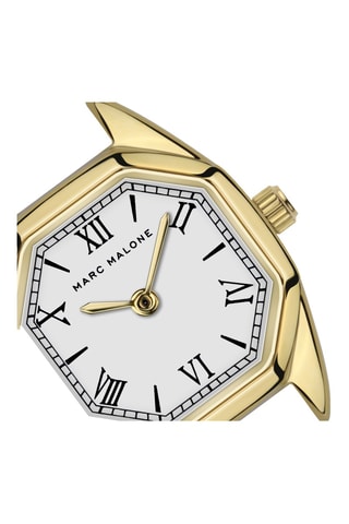 Orologio al quarzo in acciaio - Dorato e bianco
