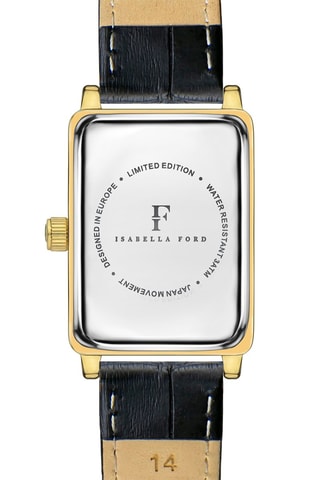 Orologio al quarzo in pelle e diamante Adélaïde