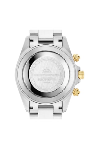 Orologio al quarzo in acciaio Grand Mont - Cronografo - Argentato e dorato
