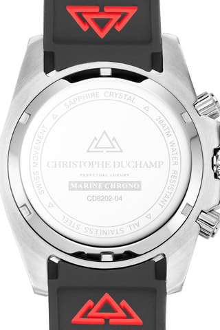 Orologio al quarzo in gomma Marine Chrono - Cronografo e tachimetro - Nero