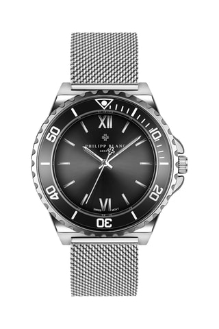 Orologio al quarzo in acciaio Wettingen - Argentato e nero