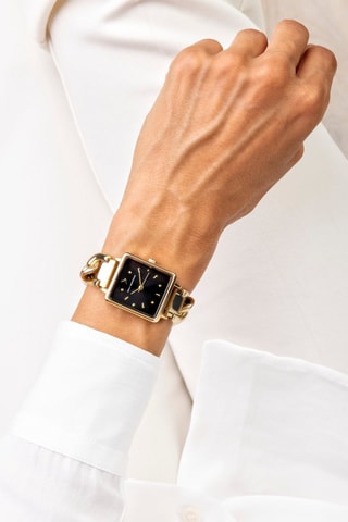 Orologio al quarzo in acciaio - Dorato e nero - Emily Westwood
