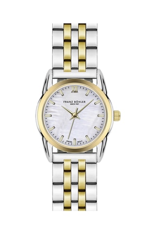 Orologio al quarzo in acciaio Champex - Argentato e Dorato