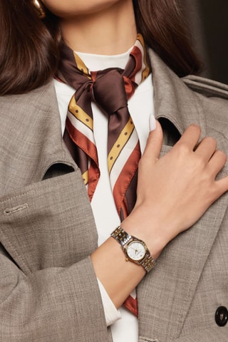 Orologio al quarzo in acciaio Champex - Argentato e Dorato