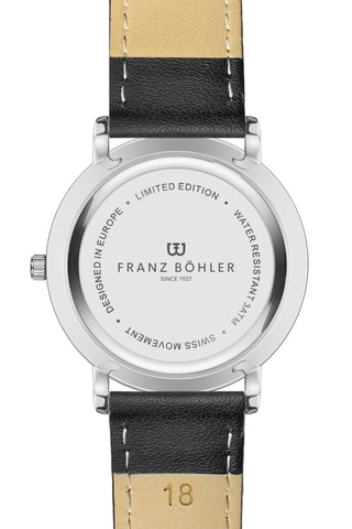 Orologio al quarzo in pelle Tanay - Nero e argentato
