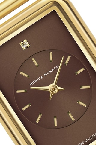 Orologio al quarzo in acciaio e diamante