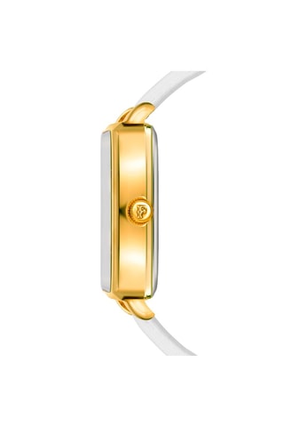Orologio al quarzo in pelle e diamante Charlotte