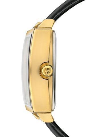 Orologio al quarzo in pelle e diamante Cléophée