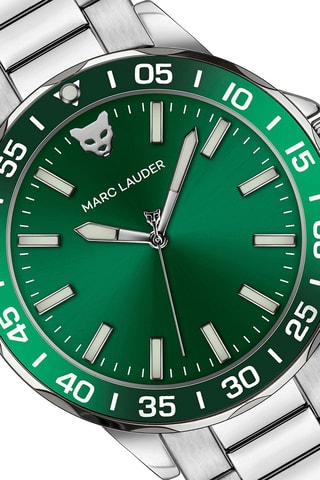 Orologio al quarzo in acciaio Vilnius - Argentato e verde
