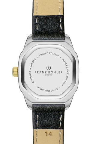 Orologio al quarzo in pelle Aegeri - Nero e dorato