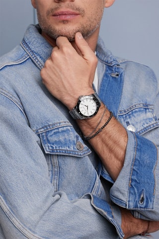Orologio al quarzo in acciaio Munich - Argentato e nero