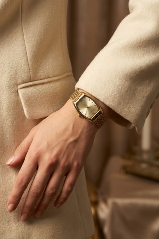 Orologio al quarzo in acciaio - Dorato