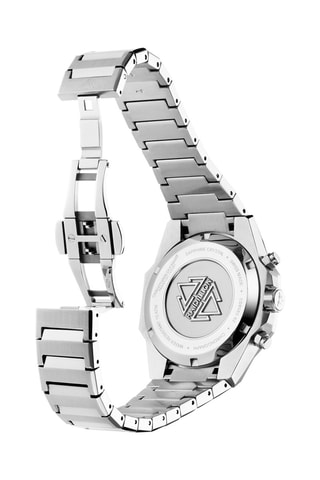 Orologio al quarzo in acciaio - Argentato e nero