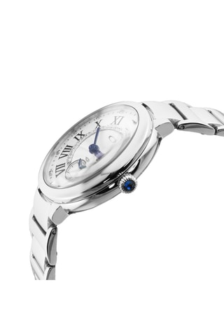 Orologio al quarzo in acciaio e diamanti Rome