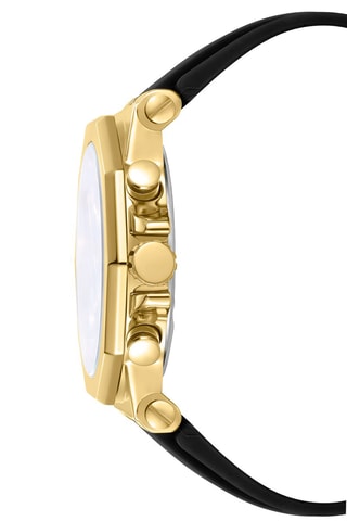 Orologio al quarzo in silicone - Cronografo - Nero e dorato