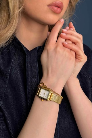 Orologio al quarzo in acciaio Antwerp - Dorato