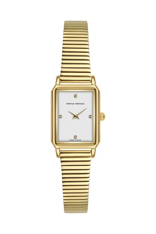 Orologio al quarzo in acciaio e diamanti