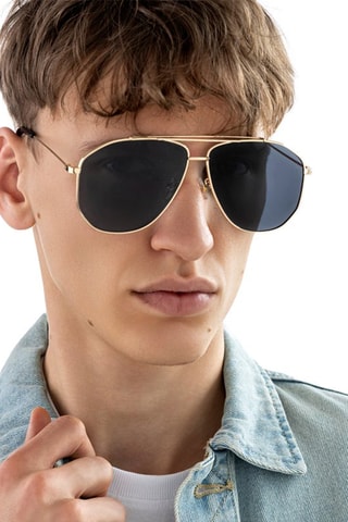 Occhiali da sole unisex - Categoria 3 - Dorato e grigio