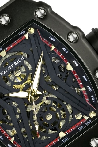 Orologio automatico in silicone - Nero - Walter Bach