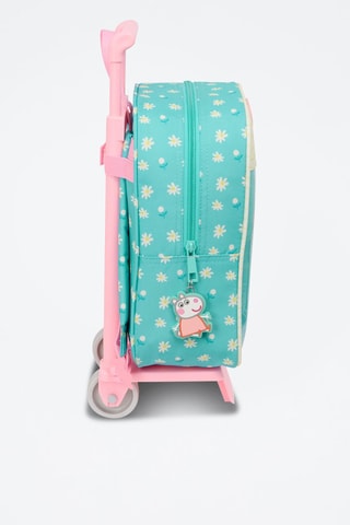 Rugtas met Wieltjes Peppa Pig - Groen - Wit en groen