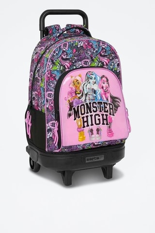 Rugtas met Wieltjes Monster High - Zwart en Roze - Zwart en roze