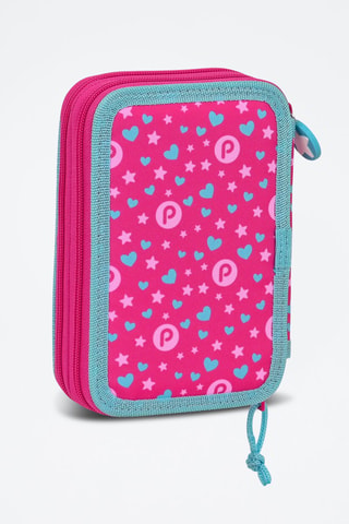 Gevulde Etui Pinypon - 28-delig - Fuchsia en Hemelsblauw - Blauw en roze