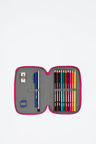 Gevulde Etui Pinypon - 28-delig - Fuchsia en Hemelsblauw - Blauw en roze