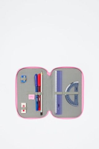 Gevuld Etui Super Kitties - 37-delig - Lichtroze - Blauw en roze