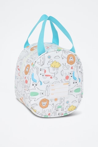 Isotherme Lunchtas - Beige - Beige en blauw