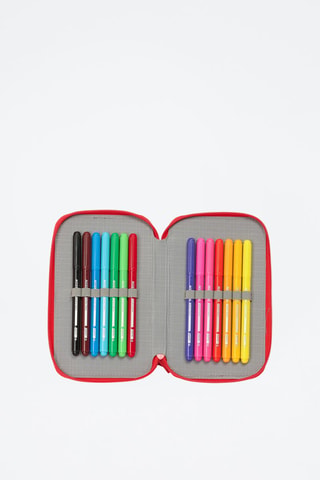 Gevuld Etui PJ Masks - 28-delig - Marineblauw en Rood - Rood en blauw