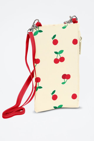 Schoudertas Beige - Wit, beige, rood en groen