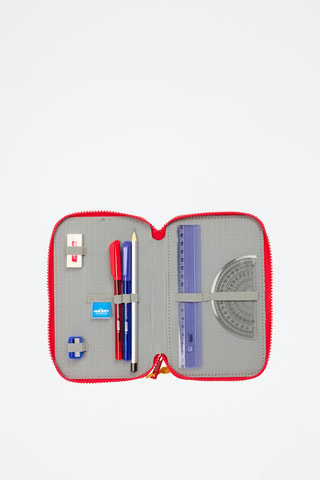 Gevuld Etui Mickey Disney - 37-delig - Felblauw en Rood - Rood en blauw