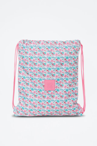 Rugtas Flores - Wit - Wit en blauw