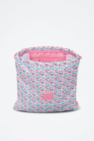 Rugtas Flores - Wit - Wit en blauw