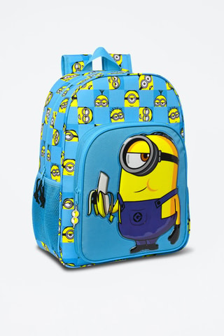 Rugtas Mickey The Minions Lichtblauw en Geel - Zwart, blauw, geel en paars