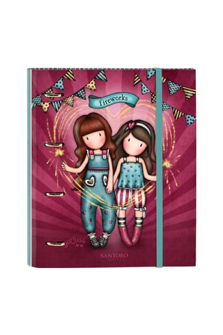 Ringmap Santoro’s Fireworks Fuchsia en Turquoise - 27 x 32 x 3,5 cm