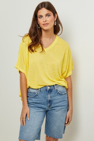 Camiseta oversize - Amarillo