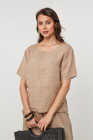 Túnica de lino - Camel
