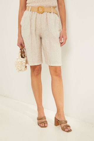 Bermudas de lino - Beige