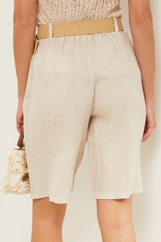 Bermudas de lino - Beige