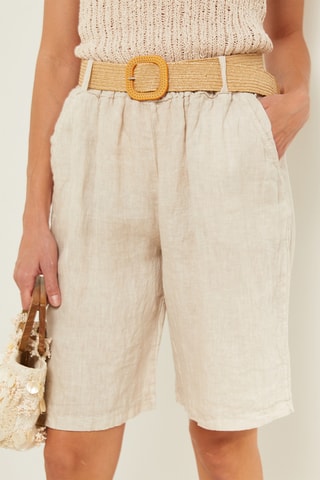 Bermudas de lino - Beige