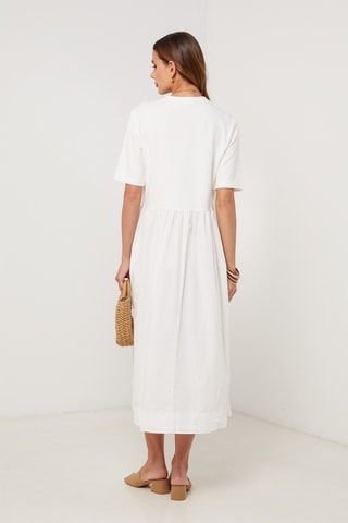 Vestido midi - Blanco