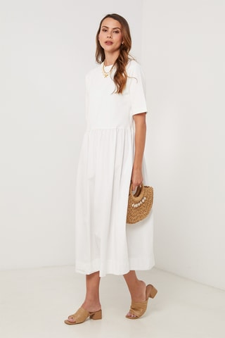 Vestido midi - Blanco