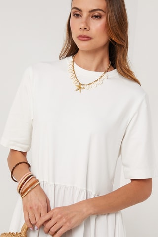 Vestido midi - Blanco